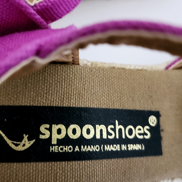 Pink canvas espadrille wedges EU 37 jute rope trim, adjustable ankle straps - Picture 6 of 7